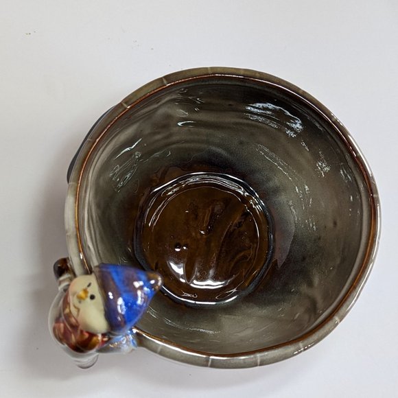 Snowman Ceramic Bowl with Adorable Snowman on Rim. Winter and Christmas - Picture 5 of 5